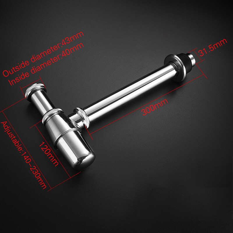 Chrome Bottle Trap Waste Bathroom Basin Sink Pipe K - Image 2