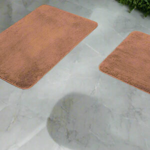 Non-Slip Bathroom Mats Set – 2 Piece Bath Mat & Pedestal Mat~5394