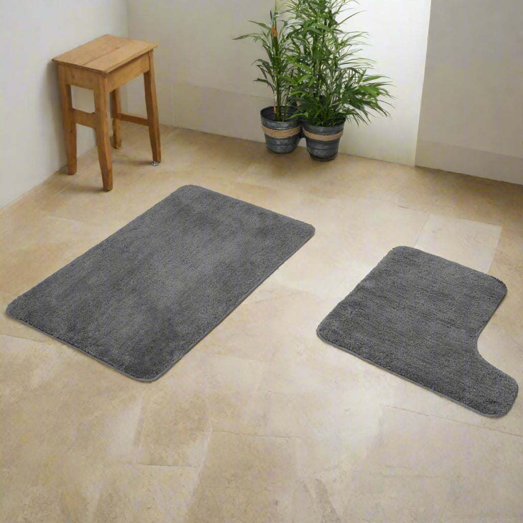 Non-Slip Bathroom Mats Set – 2 Piece Bath Mat & Pedestal Mat~5394 - Image 2