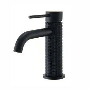 Fossa  9" Vitro Brass Wash Basin Mixer Tap Hot & Cold Black