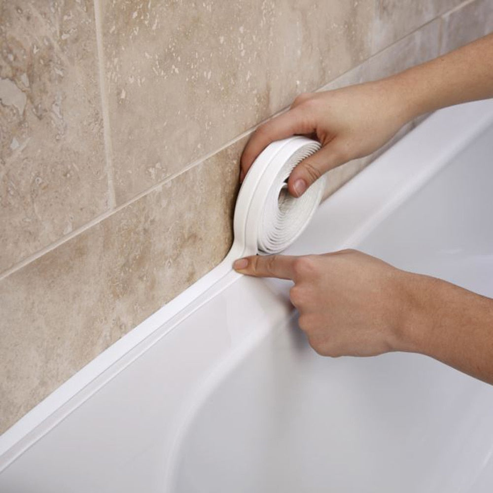 NNEOBA Bathroom Shower Sink Bath Sealing Strip Tape White - Image 2