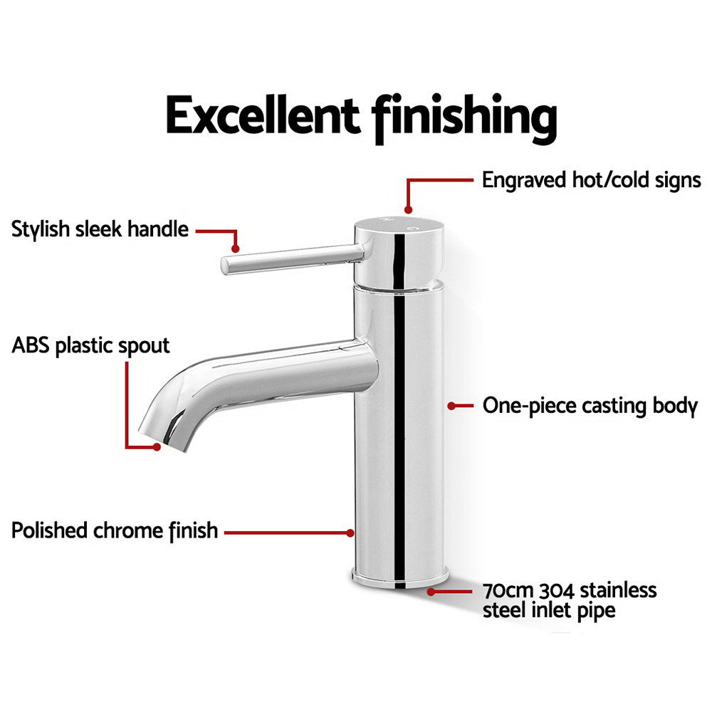 NNEDSZ Basin Mixer Tap Faucet Silver - Image 3