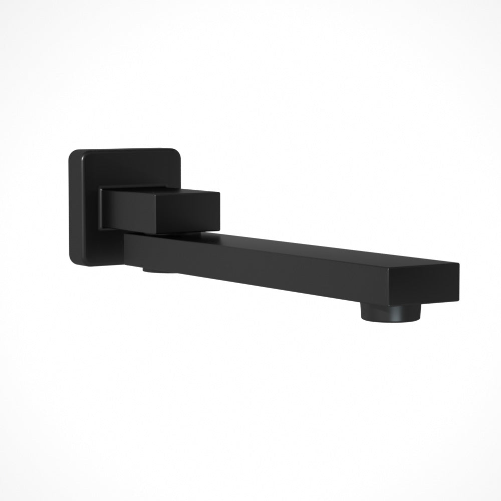 NNEDSZ Bathroom Mixer Spout Wall Bath Tap Square Swivel Bathtub Black - Image 3