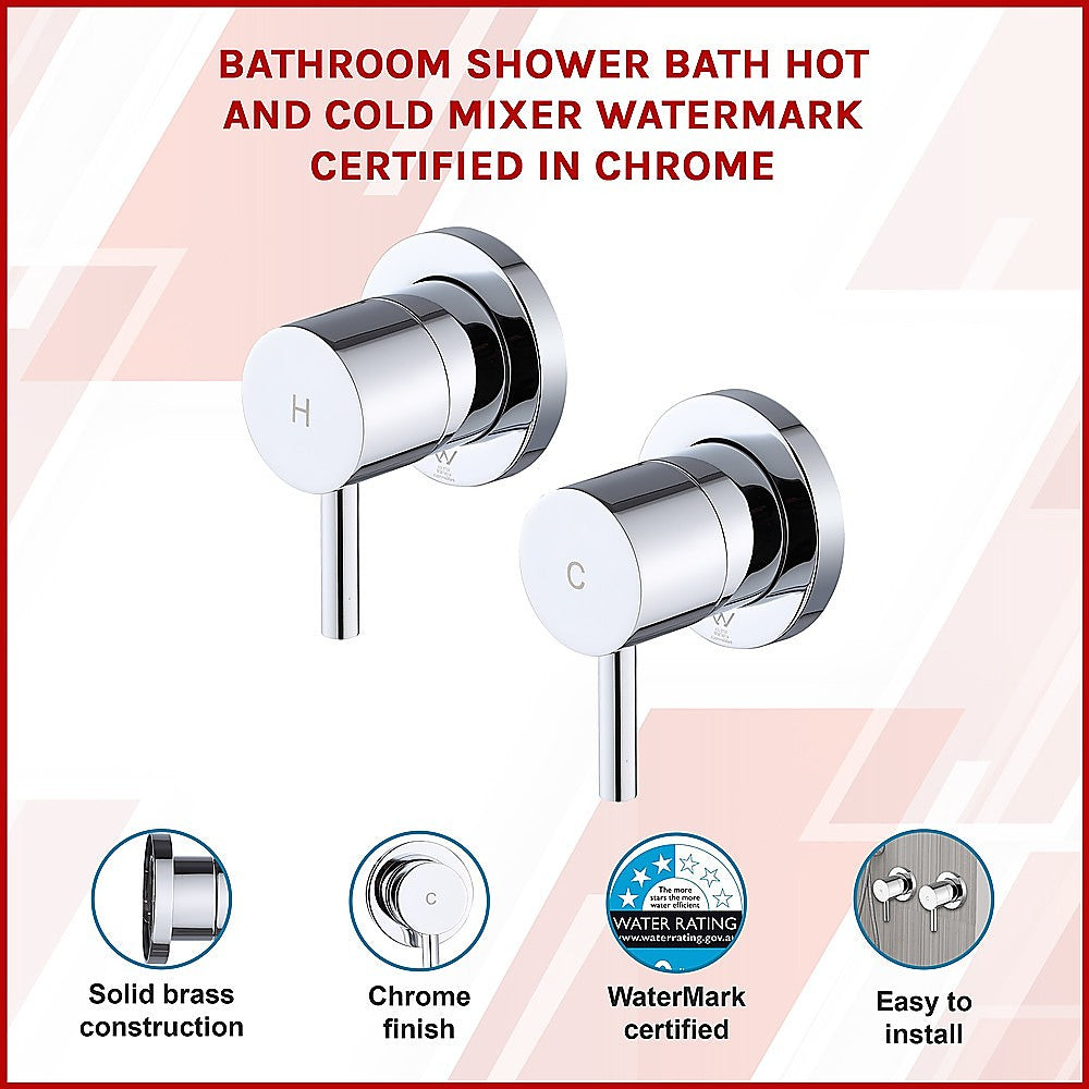 NNEDSZ Bathroom Shower Bath Hot and Cold Mixer WATERMARK Certified in Chrome - Image 3